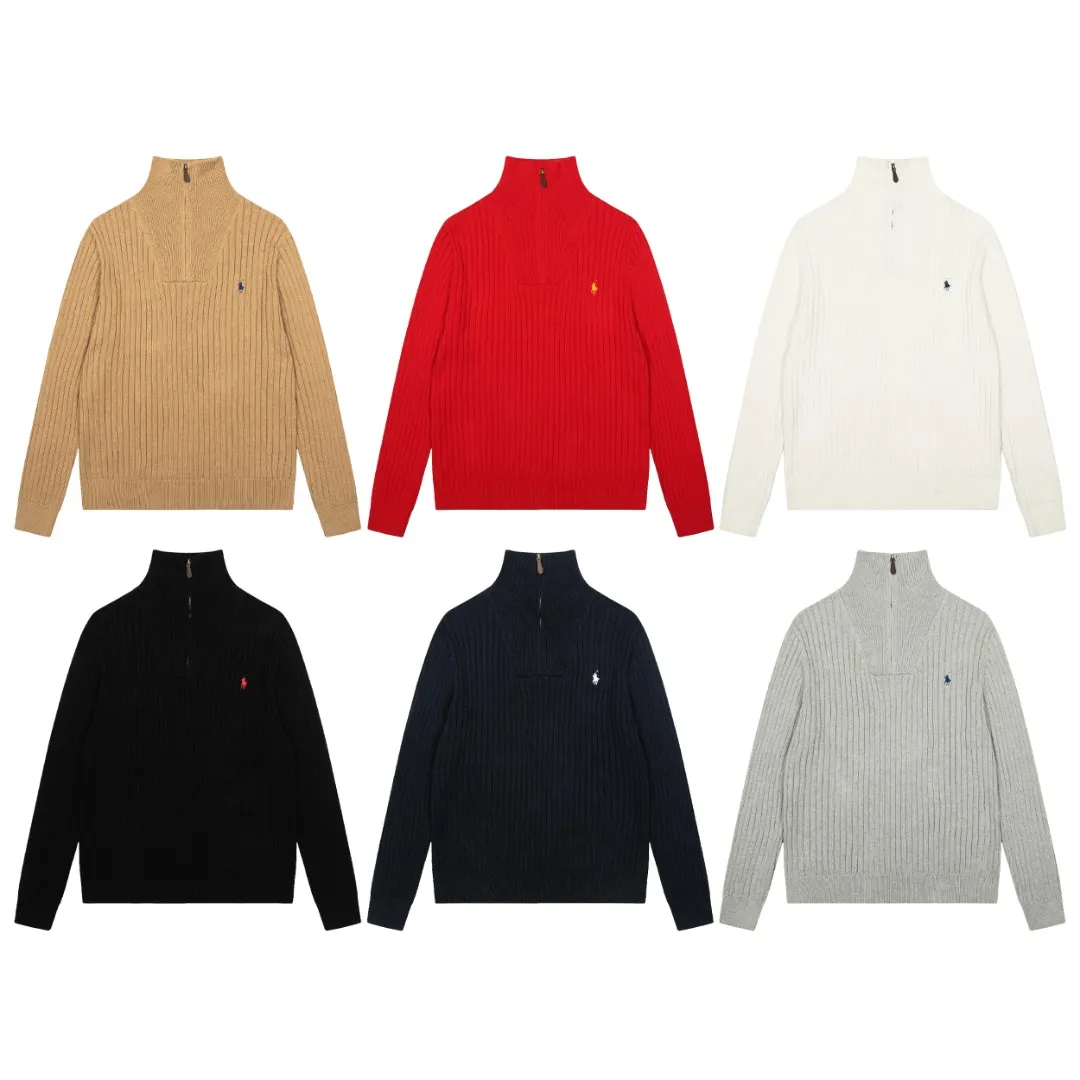 P250 Top quality" Style number: DS114# (not off the shelves all year round) [Ralph Lauren half-zip solid color pony embroidered logo striped knitted sweater] ✅Ralph Lauren half-zip classic basic versatile unisex couple pullover sweater ✅Main supplier platform live broadcast Wholesale entity Replenish when out of stock Not off the shelf ✅ZP quality 1:1 version Scan the code to enter the GF website Counter quality ✅Detailed quality The only one in Guangzhou Imported quality cotton yarn, focusing on high-end, cost-effective, good quality needless to say. ✅Restore the original version. The maximum size can be worn up to 190 pounds. Loose, comfortable and stress-free. ✅The upper body is simple and easy to match. A must-have item for ootd. Good-looking clothes are never picky. Recommended must-have items in the wardrobe. Size: S-XL. Color: Black, white, gray, khaki, navy blue, white label, red gold label.